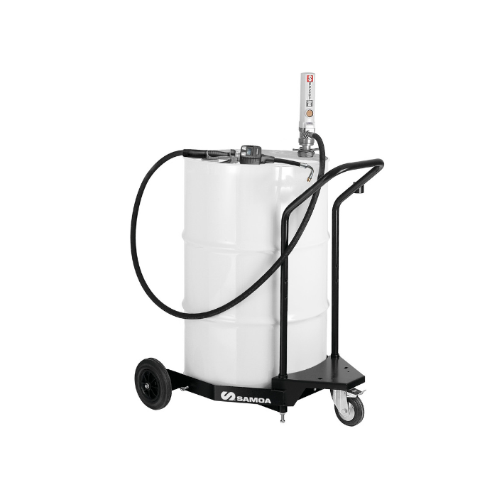 Air Powered Oil Pump Kit With 205L Drum Trolley - 3:1 Pump with